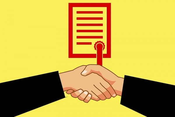 Signing the contract